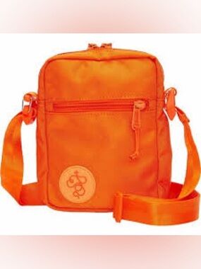 Baboon to the Moon Bright Orange Nylon Crossbody Mini-Sling—NEW in bag